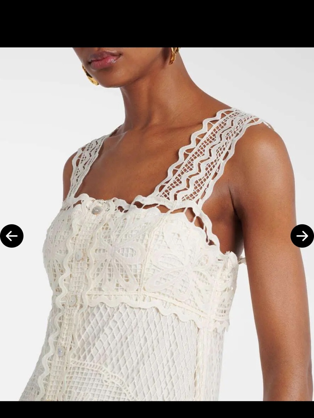 NWT Stunning Farm Rio Off White Nautical Guipure Maxi Dress, size M. - Picture 4 of 12